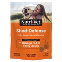 Nutri-Vet Shed Defense Mykt Chews for hunder, hud og Coat Supplement for hunder, Omega 3 fra fiskeolje, tørr og kløende hud relief behandling, valp Essentials, 60 myk Chews