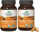 ORGANIC INDIA Turmeric Curcumin med svart pepper - Herbal Supplement, Joint Support & Immune System Support, hele rottilskudd, Trikatu, USDA-sertifisert organisk - 180 Kapsler