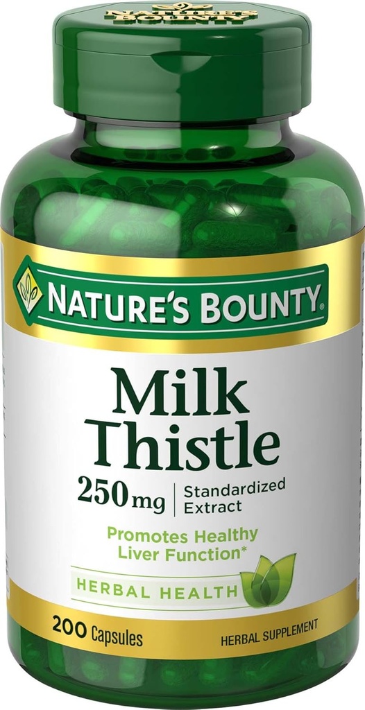 Naturens Bounty Melk Thistle 250mg Kapsel - 200ct, 0,39 Flaske