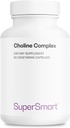 Supersmart - Choline Complex (Patented & High Strength) - med Choline Bitartrate, GPC Choline & CDP Choline - høy styrke Choline kosttilskudd ikke-GMO & Glutenfri - 60 vegetariske kapsler