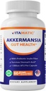 Vitamatic Akkermansia Muciniphila Gut Helse - 60 DR Kapsler (forsinket frigitt) - laget med prebiotiske Inulin Fiber
