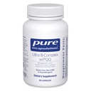 Rene innkapslinger Ultra B-kompleks med PQQ  Vitamin Vitamin B Supplement for å støtte nerver, celler, metylering og mitokondriell helse* 60 kapsler