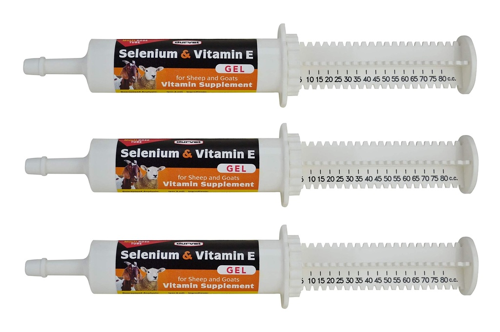 Durvet Sheep & Goat Selenium Vitamin E Gel, 80 ml (3 Pack)
