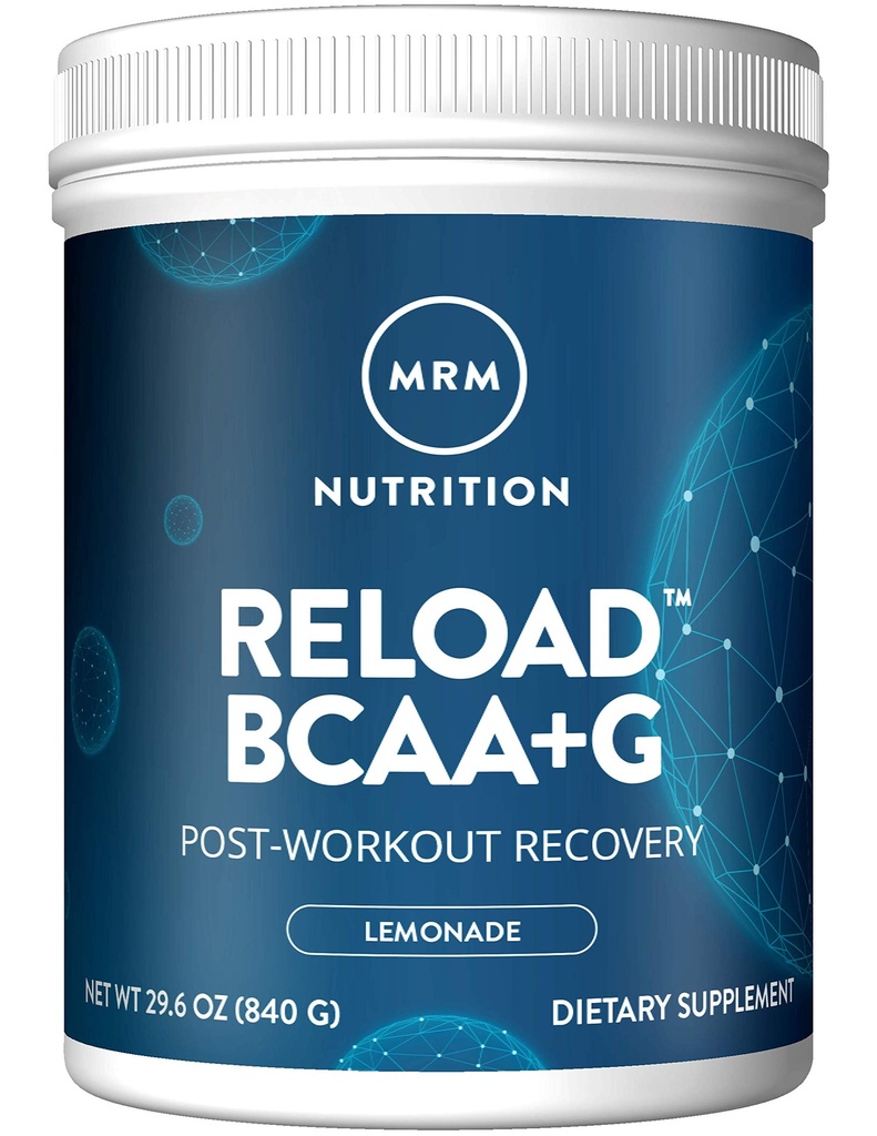 MRM BCAA + G RELOAD Post-Workout Recovery – sitron, 840g - 60 serveringer per beholder
