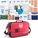 Omfattende førstehjelpssett- Avanserte Traumasett med merkete sammenligninger, store katastrofer medisinske sett for bil, hjem, camping og utendørs eskaler -324Piece sett