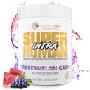 ALPHA LION Superhuman Intra Workout pulver for menn og kvinner, Aminosyrer drikke, muskelgjenvinning kosttilskudd, BCAA pulver, elektrolyter og hydrasjon blanding (42 serveringer, vannmelon Grape Candy Flavor)