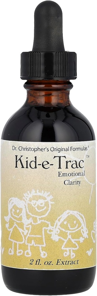 Christophers opprinnelige formler organisk Kid-e-Trac ekstrakt flytende, alkoholfri barneformula, støtter mental & emosjonell klarhet, hjernefunksjon & beroligende, 2 oz