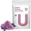 UNLEASH'D ORGANIC Organic Blueberry Juice pulver 16 oz 100% ren naturlig grønn mat, rik på antioksidanter og vitaminer, hjelper Digestion og øker immunfunksjon