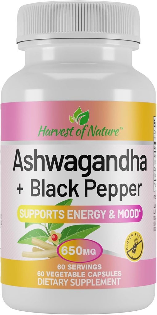 Høst av naturen lykkelig rolig Ashwagandha & svart pepper
