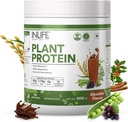 INLIFE Plante Protein pulver - Pea, Quinoa & Brown Rice - 25g Protein - Ashwagandha, grønn te og kornfrø ekstrakt - Supplement (500 g, sjokolade)
