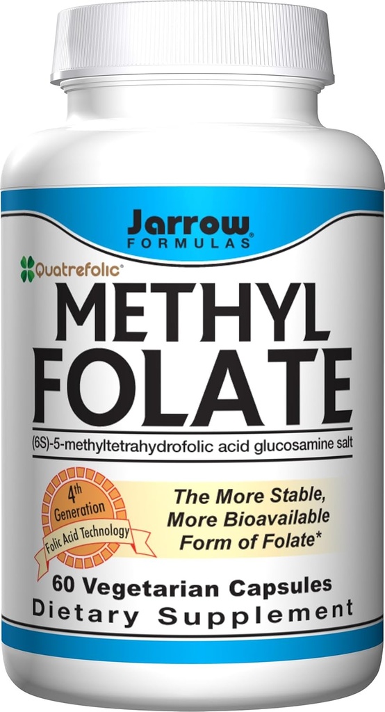 Jarrow Formler Metyl Folat 5-MTHF næringstilskudd, 400 Mg, 60 greve ( Multi-Pack)