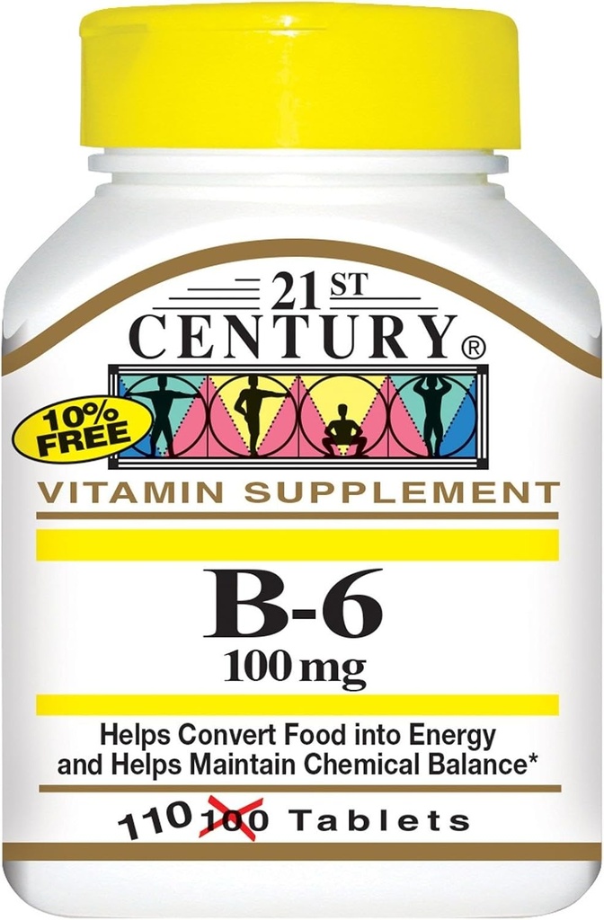 21. århundre B-6 100 mg - 110 tabletter, pakke med 6