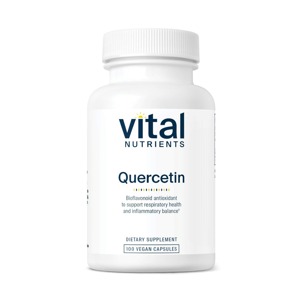 Vitale næringsstoffer Quercetin | Vegan Quercetin Supplement med Bioflavonoider for Sinus, åndedrett, hjerte, og immunfunksjon støtte | Gluten, Dairy, Soya Free | 500mg | 100 kapsler