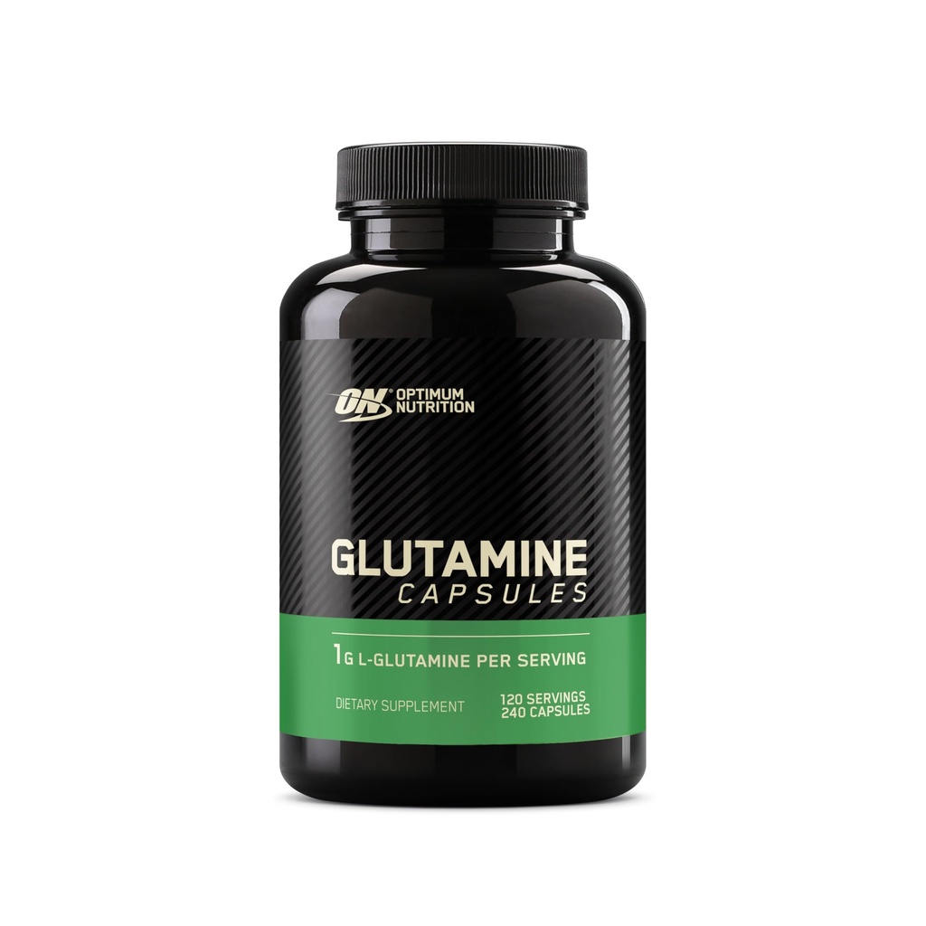 Optimum Nutrition L-Glutamine Muscle Recovery Capsules, 1000 mg, 240 greve (Package May Vary)