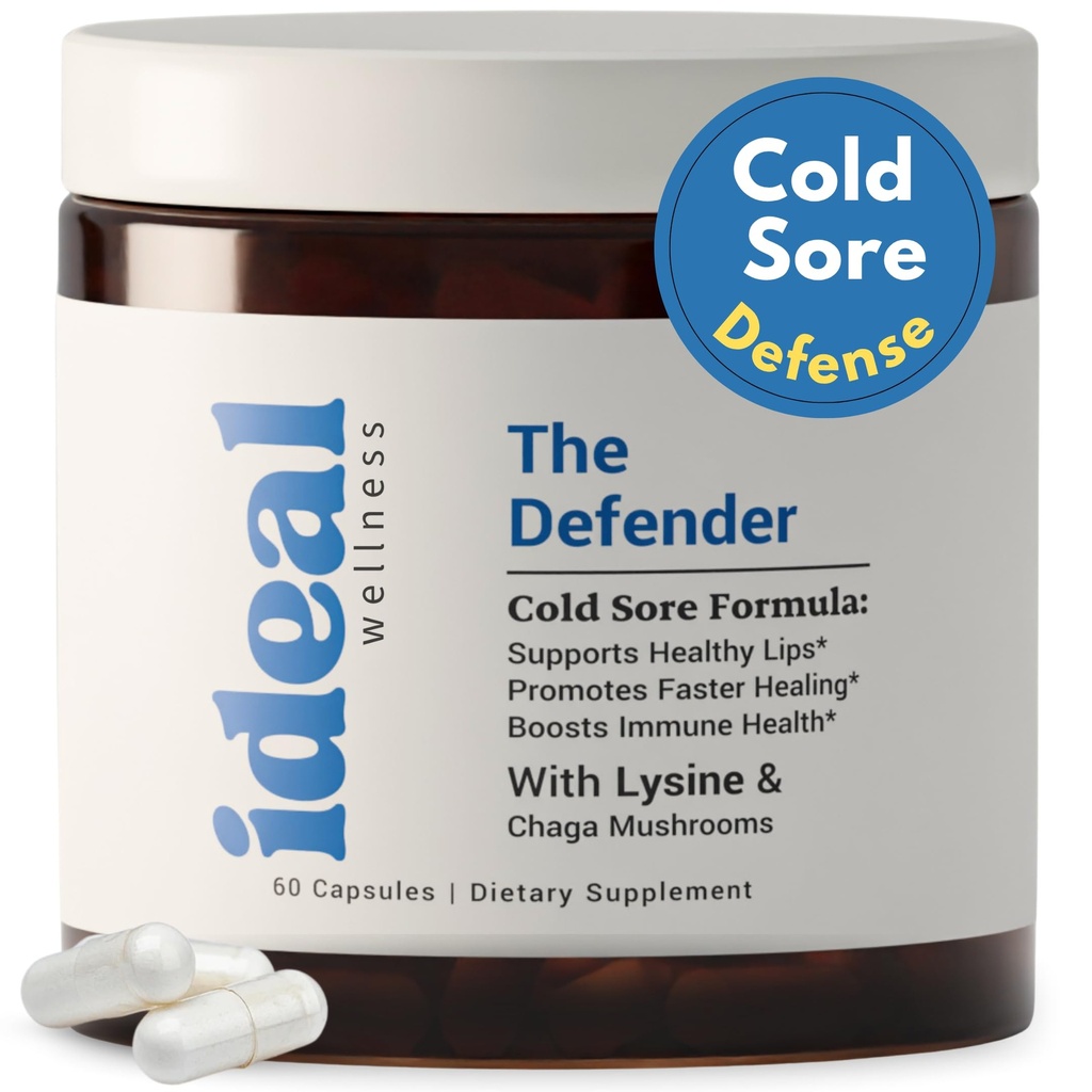 L-Lysine Cold Sore behandling for lepper med immunstøtte - L Lysine 1000mg kapsler, Chaga, Bee Propolis, Vitamin C, sink og lakrise rotekstrakt - ikke-GMO, vegetarisk, 60 kapsler for menn og kvinner