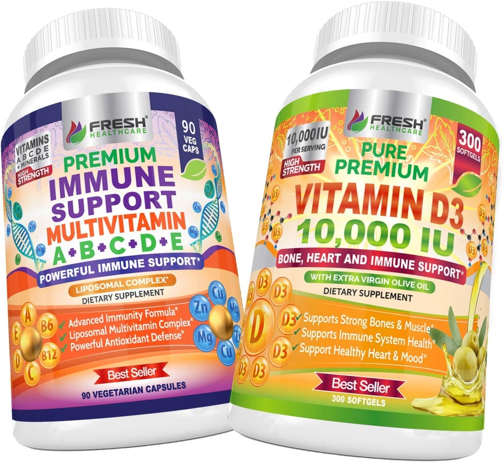 FRESH HealthyCARE Immune Multvitamin og vitamin D3-Bundle
