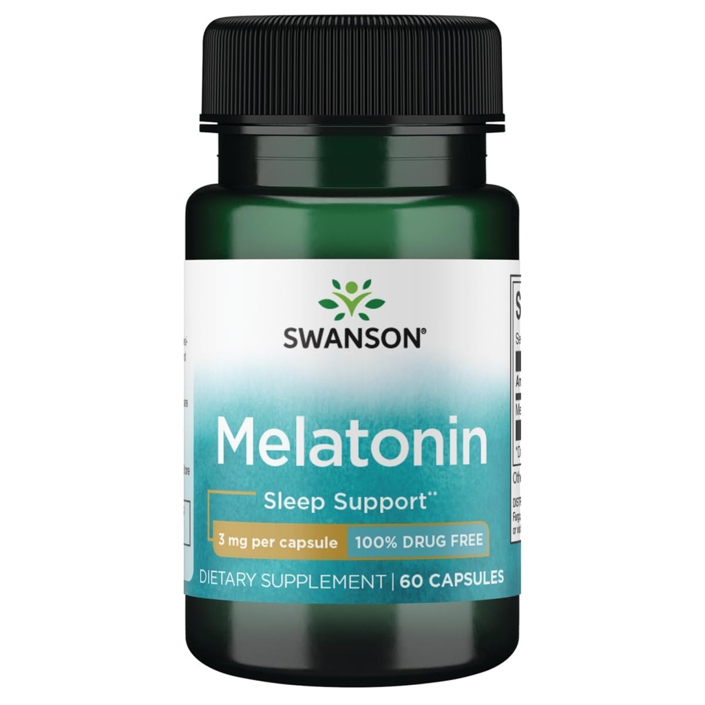 Swanson Melatonin 3 mg - 60 kapsler
