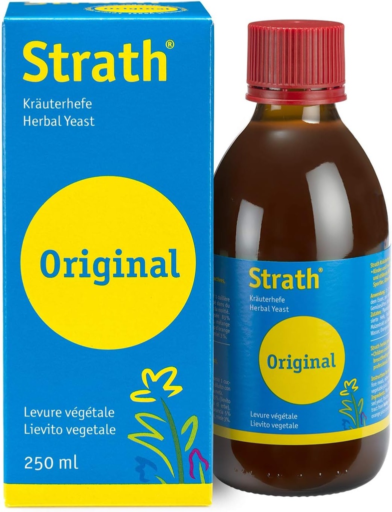 Strath, Fermented Herbal Yeast Postbiotic | 8,4 Fl Oz Daily Nutritional Supplement Flytende | Støtter Metabolisme | Vegetarisk | Laktosefri | Ingen kunstige additiver | Single Count