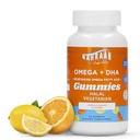 Halal Omega 3 for voksne og barn - Omega 3 vegetariske gummier med sitron og oransje flavor - voksne og barn gummier - 60 greve