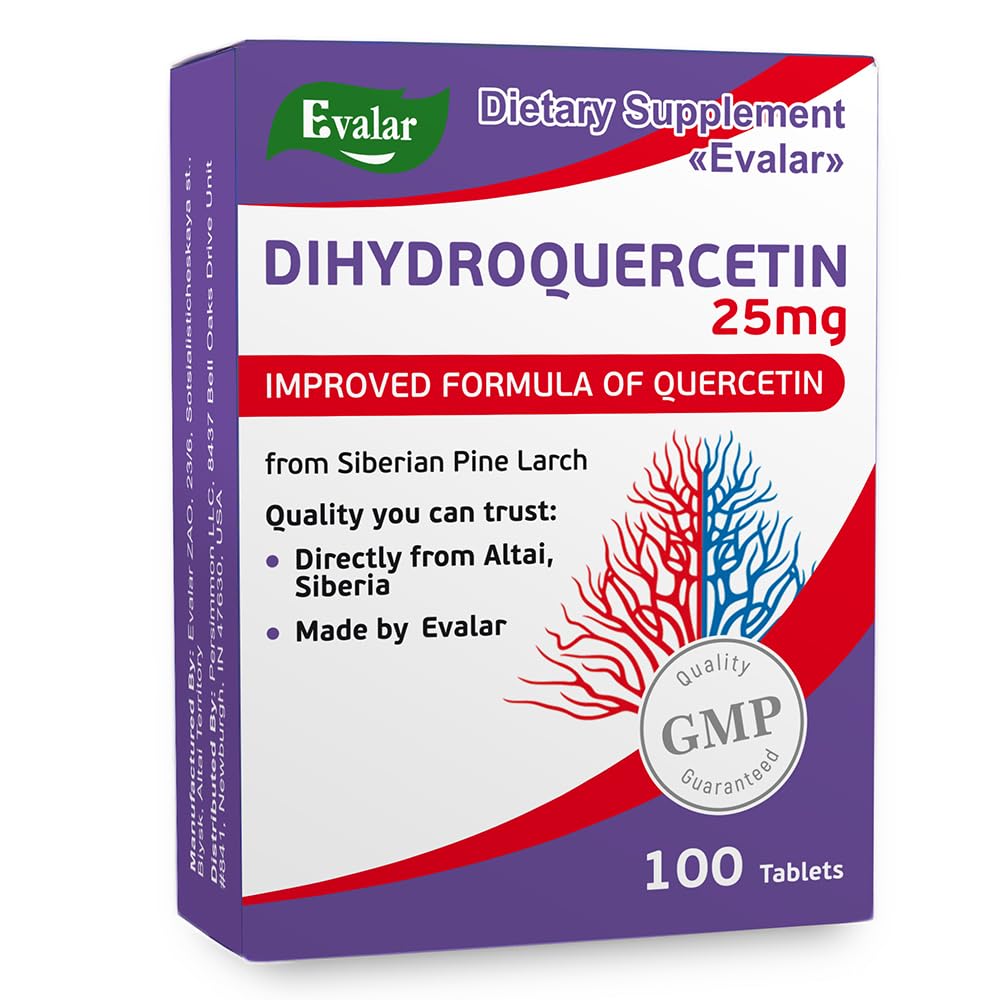 Evalar Dihydro Quercetin Sibirske Pine Larch Bioflavonoid 100 Tabs