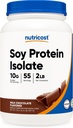 Nutricost Soy Protein Isolate pulver, 2 LB Melk Sjokolade - 10 gram protein Per servering, Vegansk, GMO-fri & Glutenfri