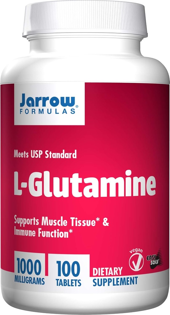 Jarrow Formler Jarrow Formuleringer Jarrow L-Glutamine Tabs, støtter muskelvev & immunfunksjon, 1000 mg, 100 greve