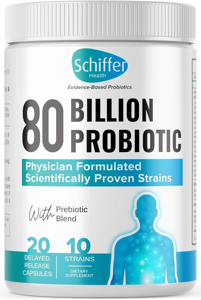 80 milliarder probiotika, 20 forsinkede release kapsler med 10 strimler