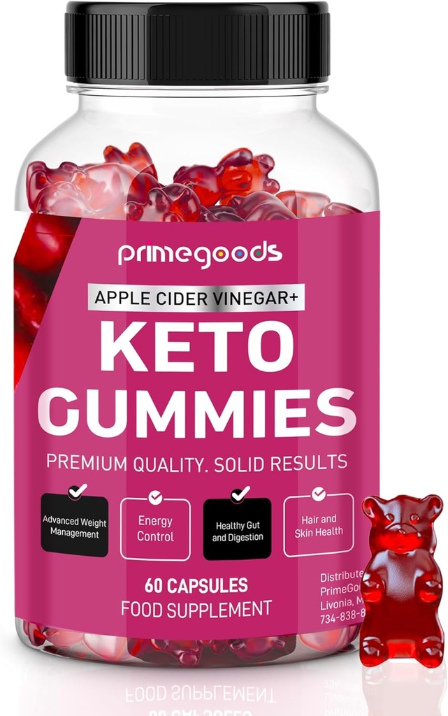Keto ACV Gummies Advanced Vekttap Formel-Apple Cider Vinegar Gummies-1000 mg avc med vitaminer B12 & B6- vekttap Gummies for kvinner og menn-Energy-Digestion-Naturlig-Pomegranitt-Beetroot