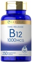 Carlyle B12 Vitamin 1000 mikrog | 250 greve | Time release tabletter | som Cyanocobalamin | Vegetarisk, ikke-GMO & Glutenfri Supplement