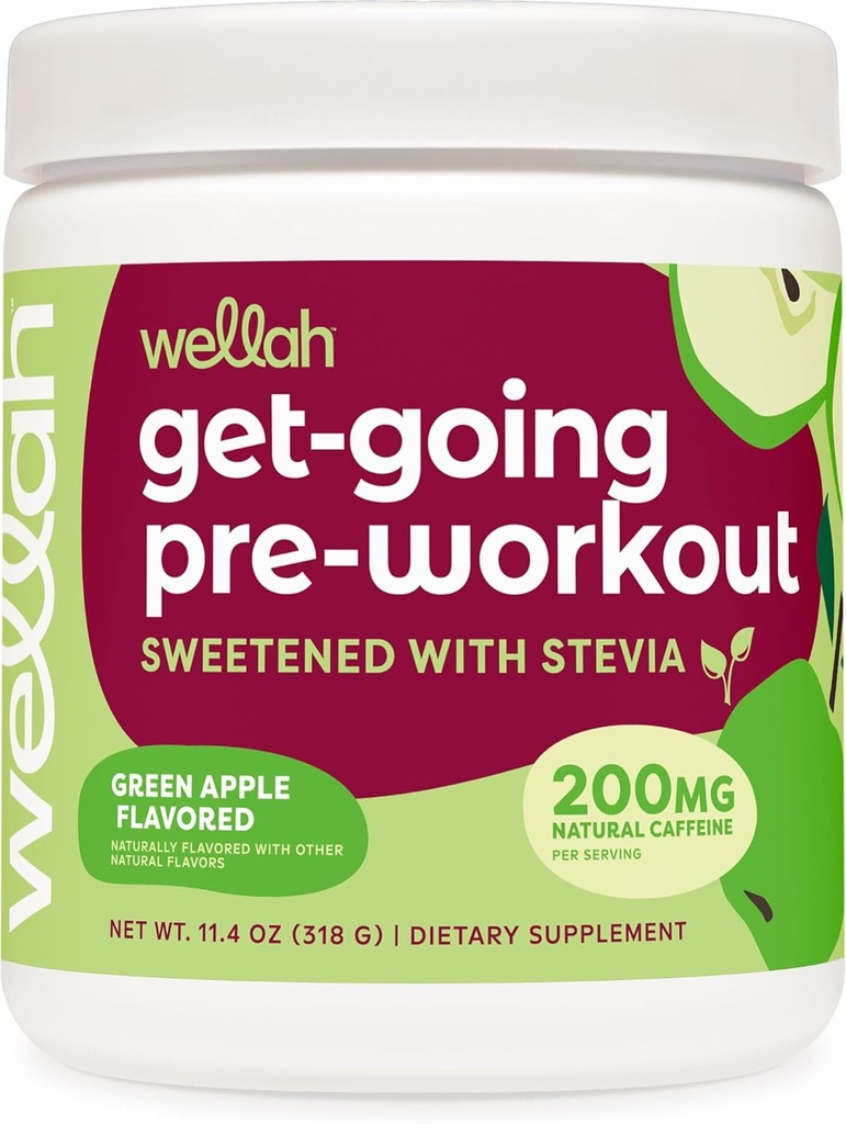 Wellah Get-Going Pre-Workout Drink Mix (grønn Apple Flavored, 30 Services)