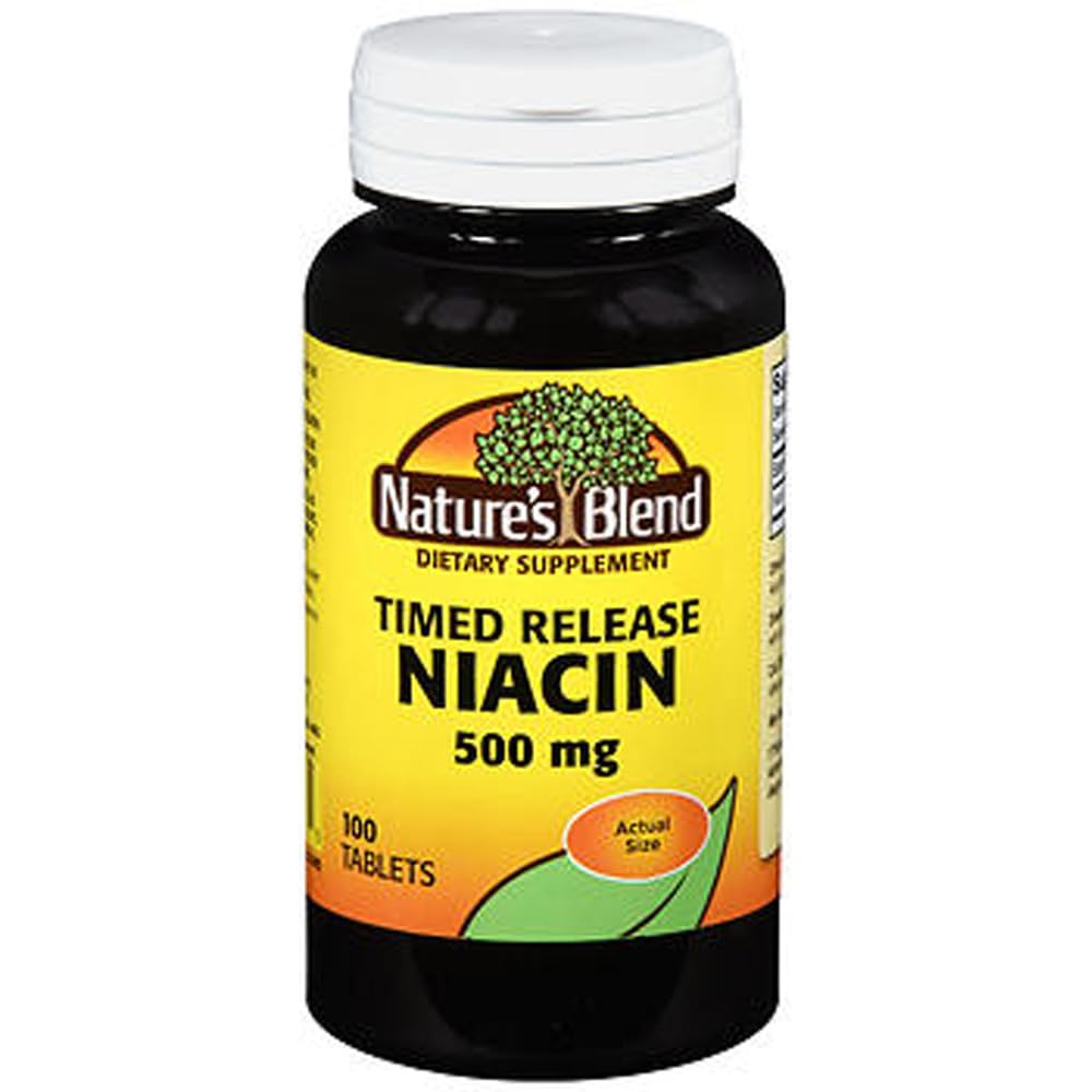 Naturens blanding Niacin timed release 500 mg 500 mg 100 tabs