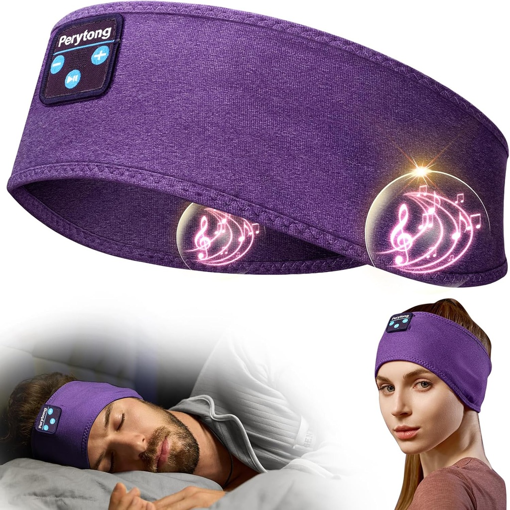 Perytong søvn hodetelefoner Bluetooth hodebånd - Yoga, Unisex, med fordypende Stereo lyd, 10 timer batteri, Komfortabel hodebånd materiale