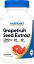 Nutricost Grapefruktfrø Ekstrakt 2.000 mg, 60 Vegetariske kapsler - Glutenfri, Ikke-GMO