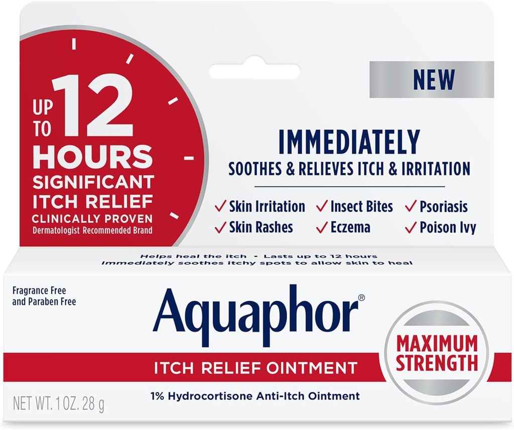 Aquaphor, Itch Relief Ointment 1% Hydrokortison, 1 Ounce