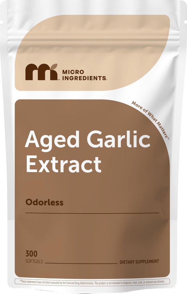 Mikroingredienser Odorless hvitløk 7500mg Per Servings, 300 Softgels | 2 år eldre hvitløkekstrakt, voksende Allium Sulb | Potent Antioksidant Supplement, immun støtte, og hjerte helse