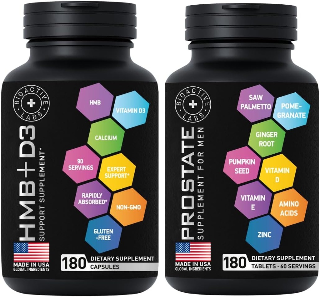 Avanserte HMB Plus vitamin D3 og prostata kosttilskudd for menn