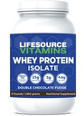 LifeSource Vitaminer 3 lb - US Dairy Cows Grass Fed Whey Protein Isolate - Dobbel Sjokolade Fudge søtet w / Stevia - 3 lb pulver