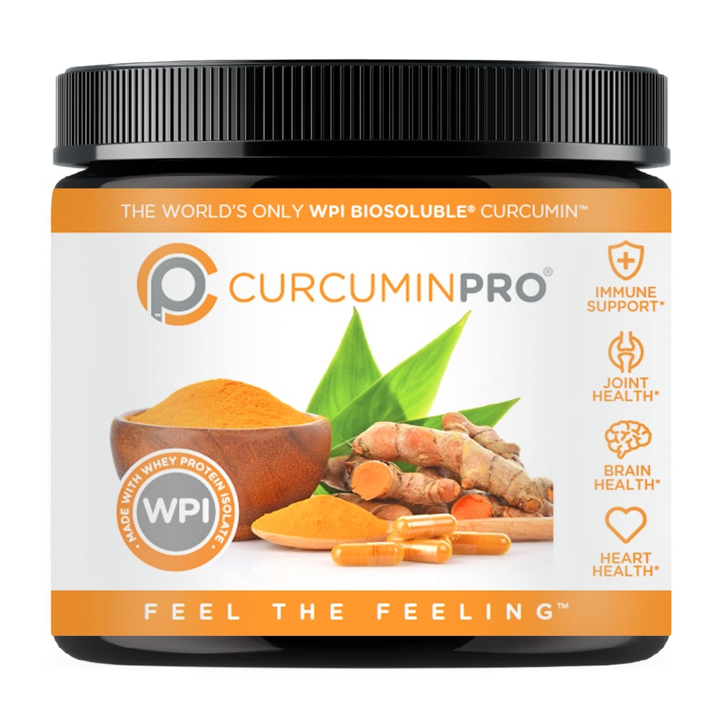 curcuminpro Komplett Curcumin Bulk Powder | Biosoluble Organic Turmeric Curcumin Supplement | høy absorpsjon Curcuma Organica en Polvo | Naturlig wellness støtte | 90 Grams