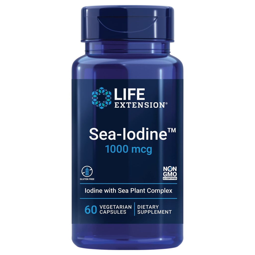 Livsforlengelse Taurin 1000mg og Sea-Iodine 60 kapsler Supplement Bundle