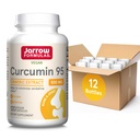 Jarrow Formler Curcumin 95 500 mg,Turmeric Curcumin Extract for antioksidant støtte, bein og felles støtte kosttilskudd,120 Veggie Capsules, opp til 120 Serveringer, Pakke med 12