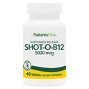 NaturesPlus Shot-O-B12 5000 mcg - 30 ubesvarte releasetabletter, Pakke med 2 - Støtter energiproduksjon og Mood - Vegetarisk, Glutenfri - 60 Total Services