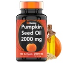 Tnvitaminer Pumpkin Seed Oil - 2000 mg Per Serving x 120 Softgels | Pumpkin Seed Oil Extract Supplement for hårvekst og Bladder Control*