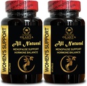 MENOPAUSE SUPPORT SUPPORT Supplement - ren Menopause Supplements for kvinner, svart cohosh for Menopause Hot Flashes, Herbal Menopause Ease for kvinner for nattsweats - 2 flasker 120 kapsler