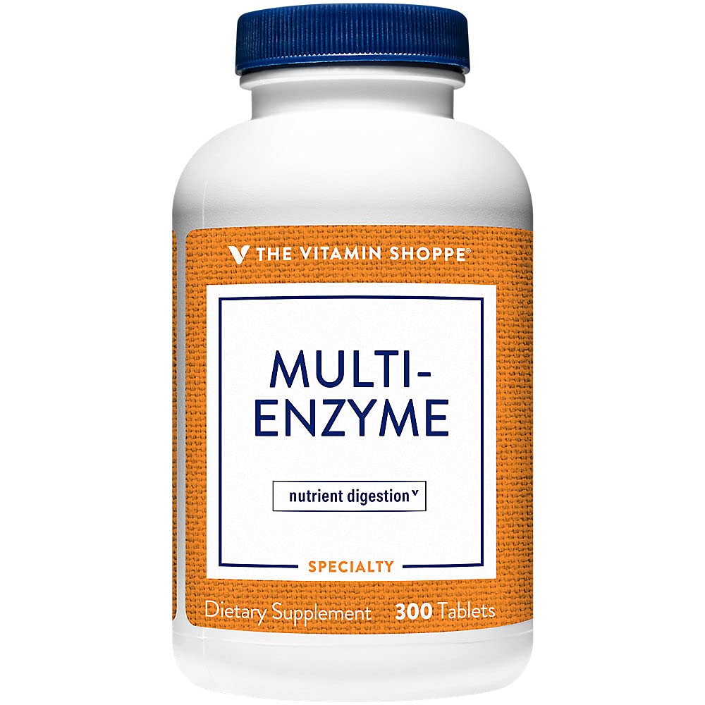 Vitamin Shoppe Multi Enzyme - hjelper støtte Digestion & Absorpsjon av protein, karbohydrater og fett (300 tabletter)