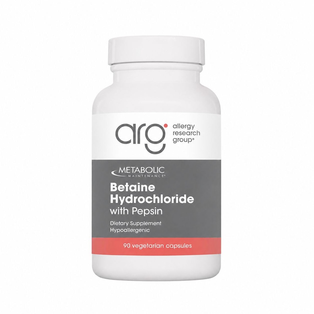 Metabolsk vedlikehold Betaine HCL + Pepsin Digestive Enzyme - Protein Digestion + Gut Helse Støtte Supplement (100 kapsler)