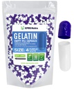 XPRS Nutra Størrelse 4 tomme kapsler - 100 telle små tomme gelatinkapsler - piller DIY Capsule Fylling - fyllelig ren bovine piller gele Caps for å gjøre-det-sjølv kosttilskudd (Purple/White)
