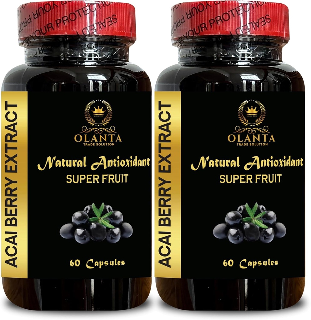 ACAI Berry Extract - Acai Berry Diet Capsules, Acai Berries Superfood, Vitamin vann akai Blåbær, akai Berry frukt piller - 2 flasker 120 Kapsler