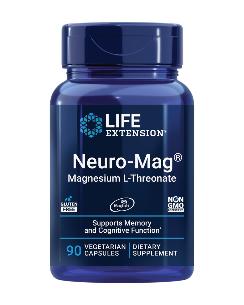 Life Extension Gamma E blandet tokoferoler og tokotrienoler 60 Softgels og nevro-mag Magnesium L-treonat 90 Vegetariske kapsler Bundle