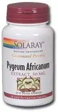 Solaray - Pygeum Africanum (Extract), 50 mg, 60 kapsler