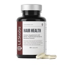 LES Labs Hår Helse – Hårvekst og negler Supplement, Forbedret tykkelse, styrke og fullhet – Keratin, Biotin, Pumpkin Seed & MSM – 60 kapsler